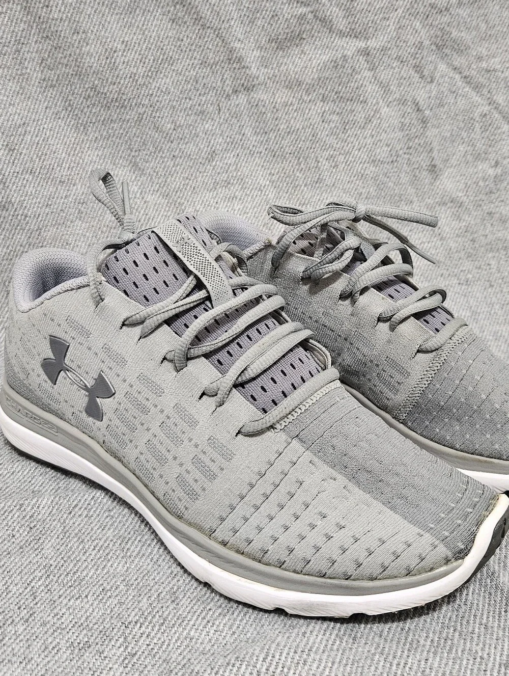 Under Armour Threadborne Slingflex Overcast Grey Athletic Shoes Women's Size 8.5